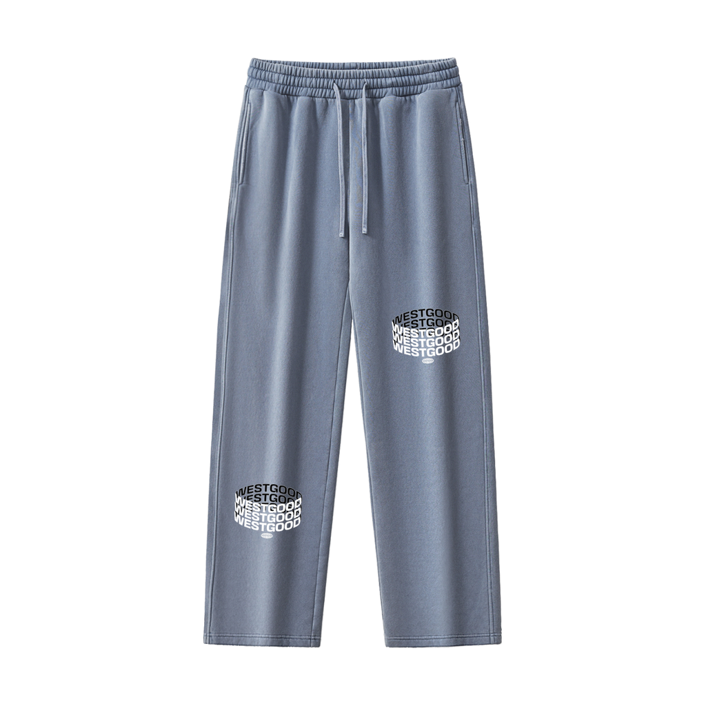 Frayed Enzyme Washed Fleece Sweatpants