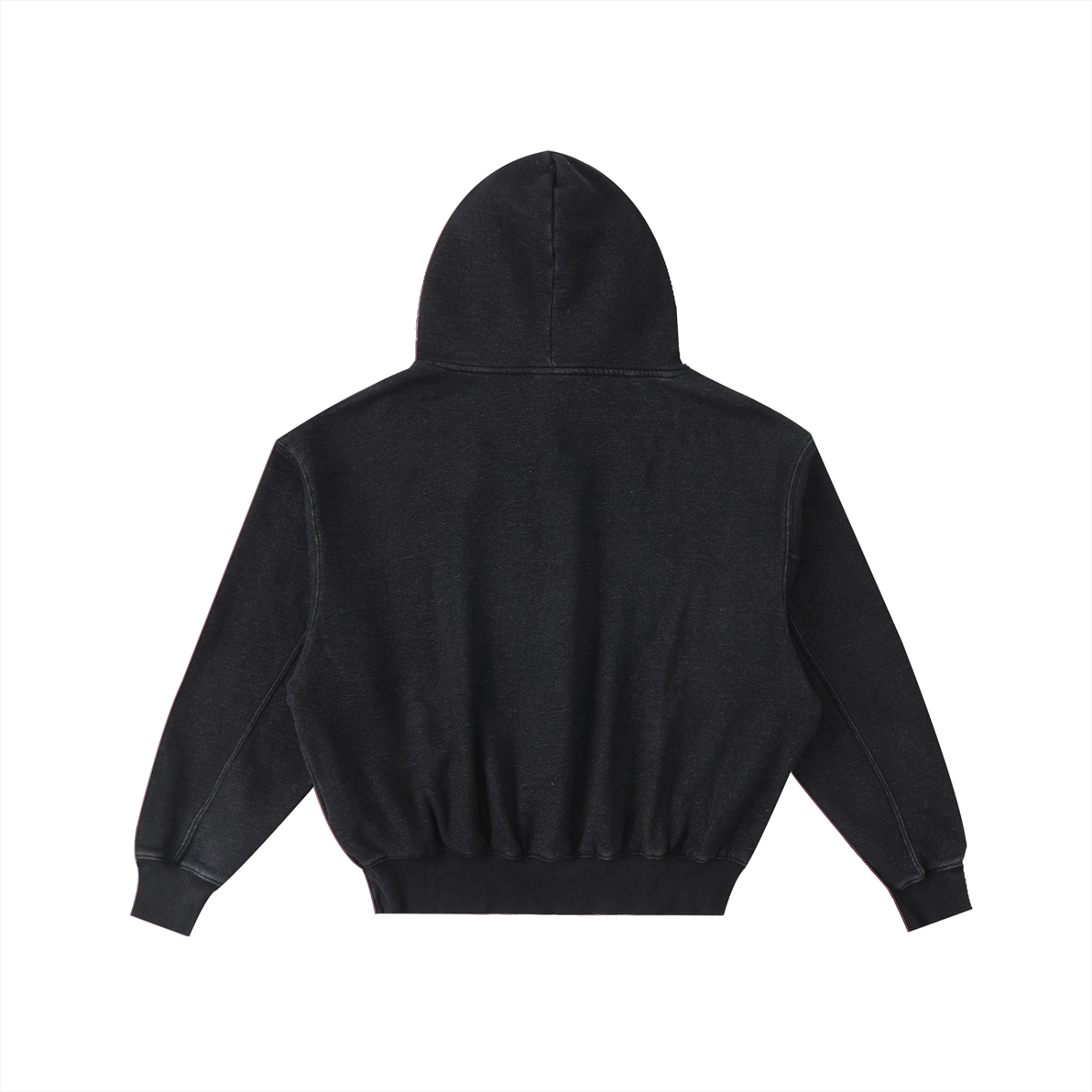 WESTGOOD 3D Frayed Enzyme Washed Fleece Hoodie