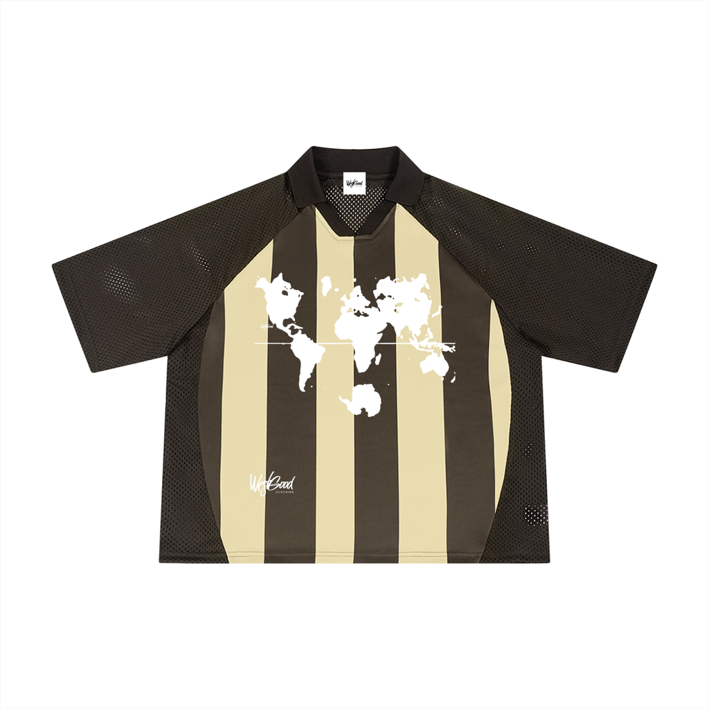 Unisex Striped Mesh Boxy Soccer Jersey