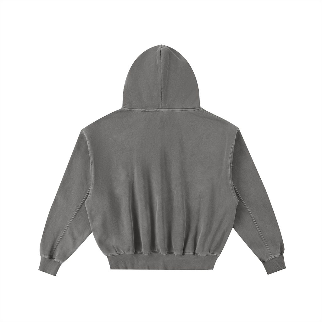 WESTGOOD 3D Frayed Enzyme Washed Fleece Hoodie