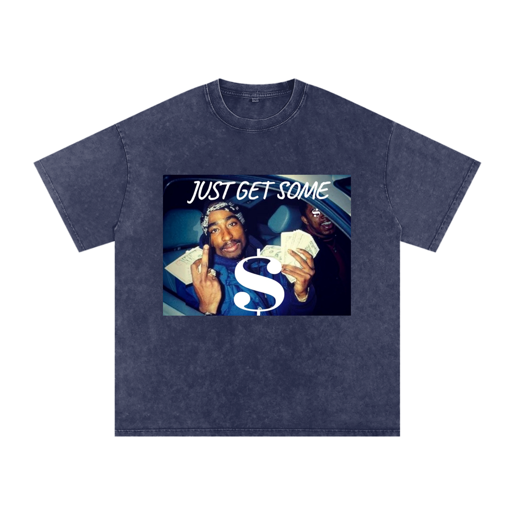 Snow Washed Oversized Cotton T-Shirt