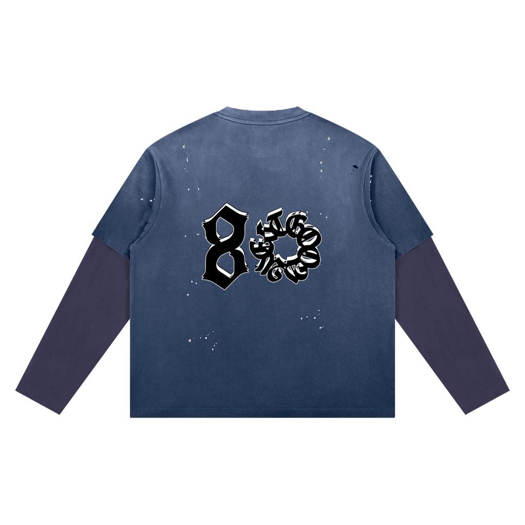 Unisex Vintage Wash Distressed Layer T-Shirt