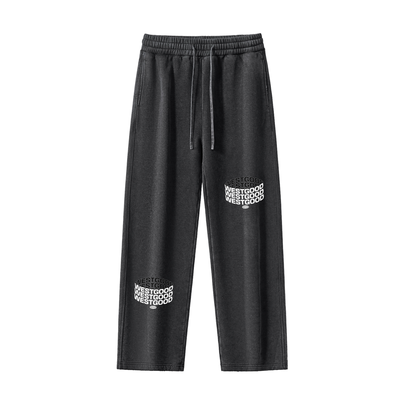 Frayed Enzyme Washed Fleece Sweatpants