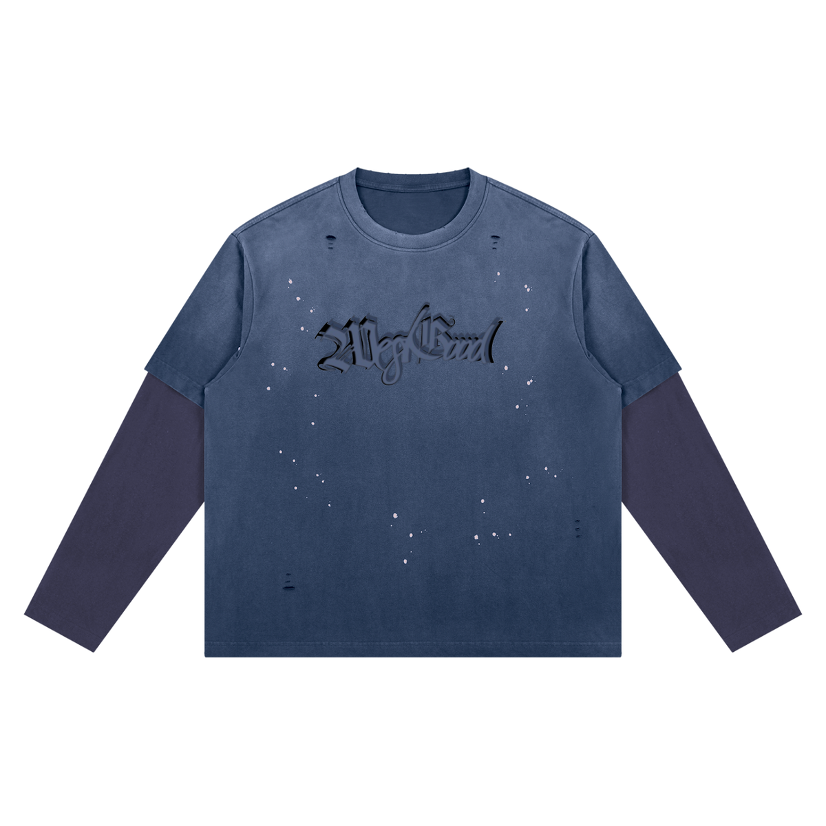 Unisex Vintage Wash Distressed Layer T-Shirt