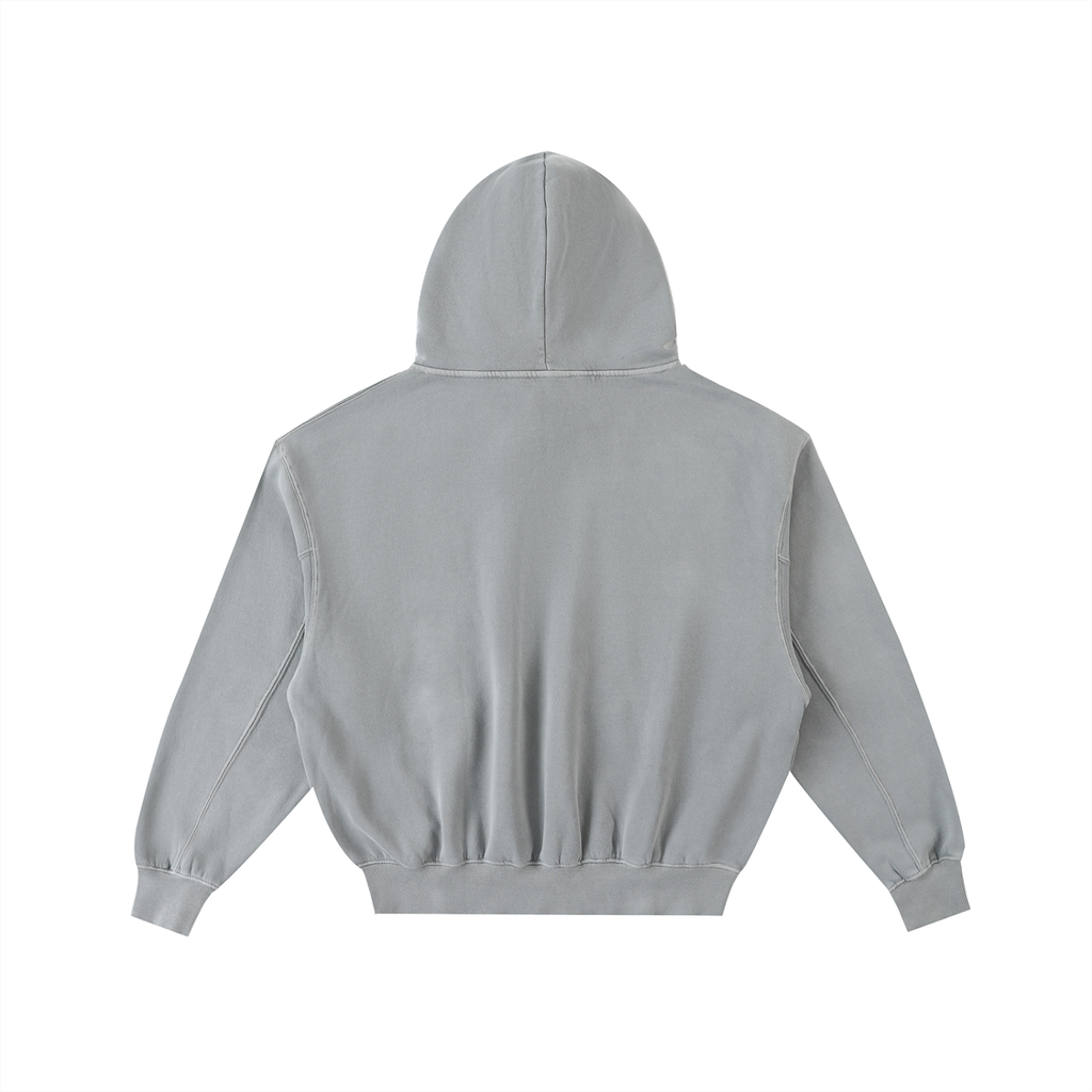 WESTGOOD 3D Frayed Enzyme Washed Fleece Hoodie