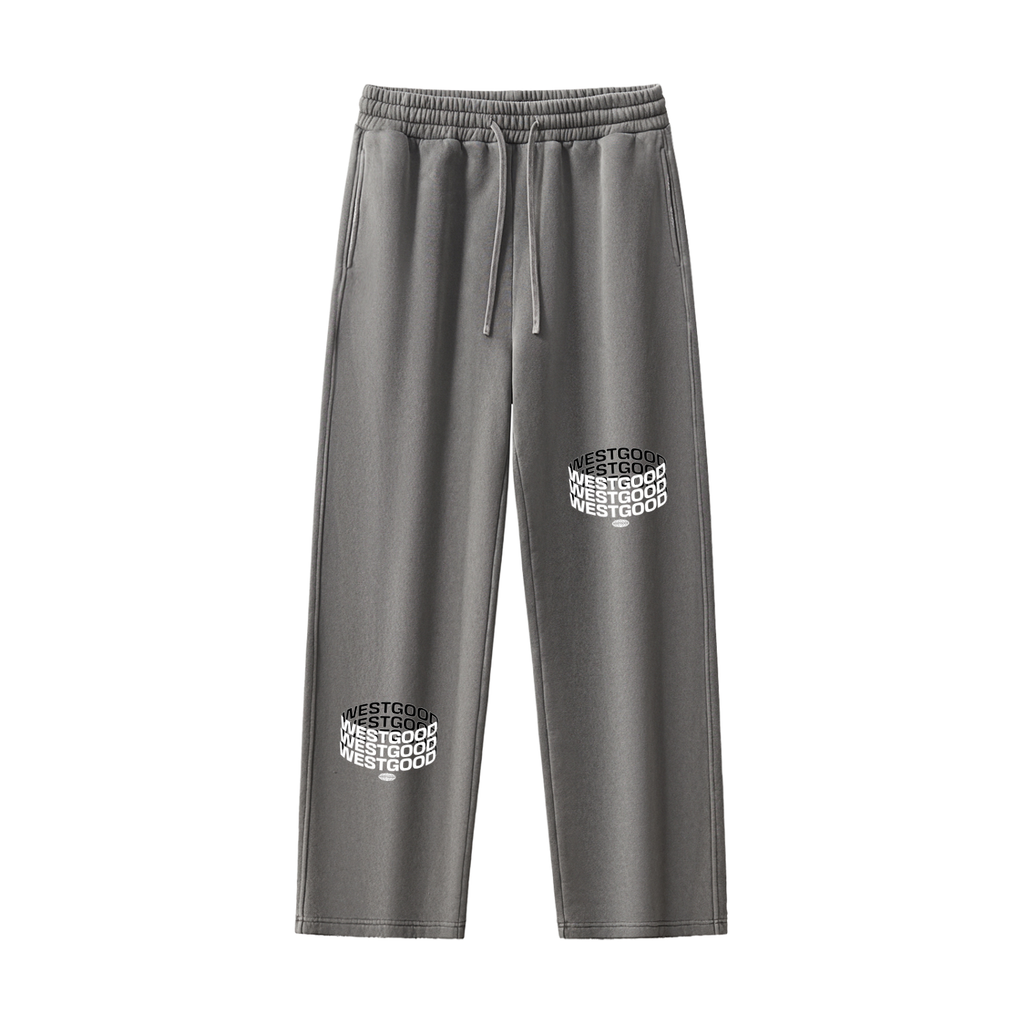 Frayed Enzyme Washed Fleece Sweatpants