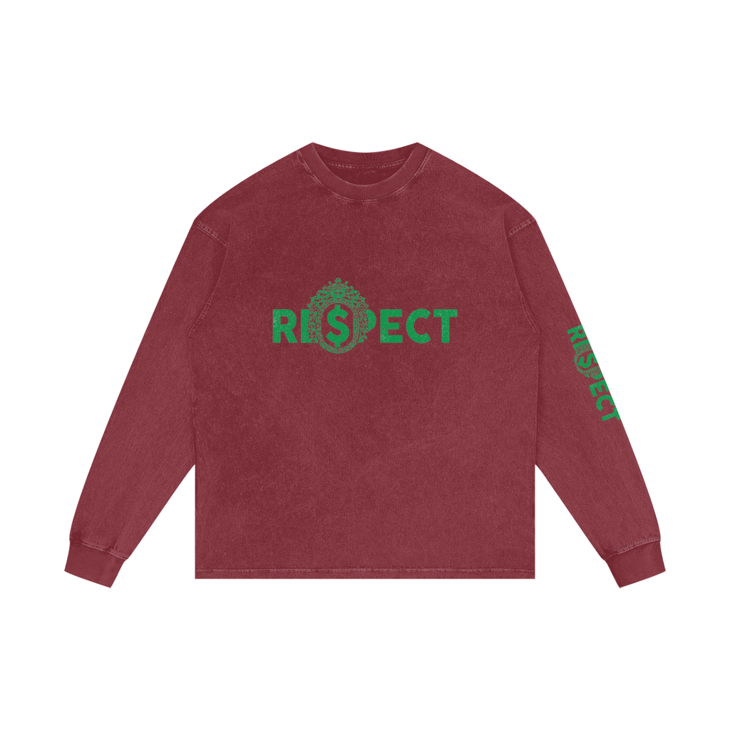 Acid Wash Oversize Long Sleeve T-Shirt