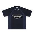 Striped V-Neck Soccer Jersey