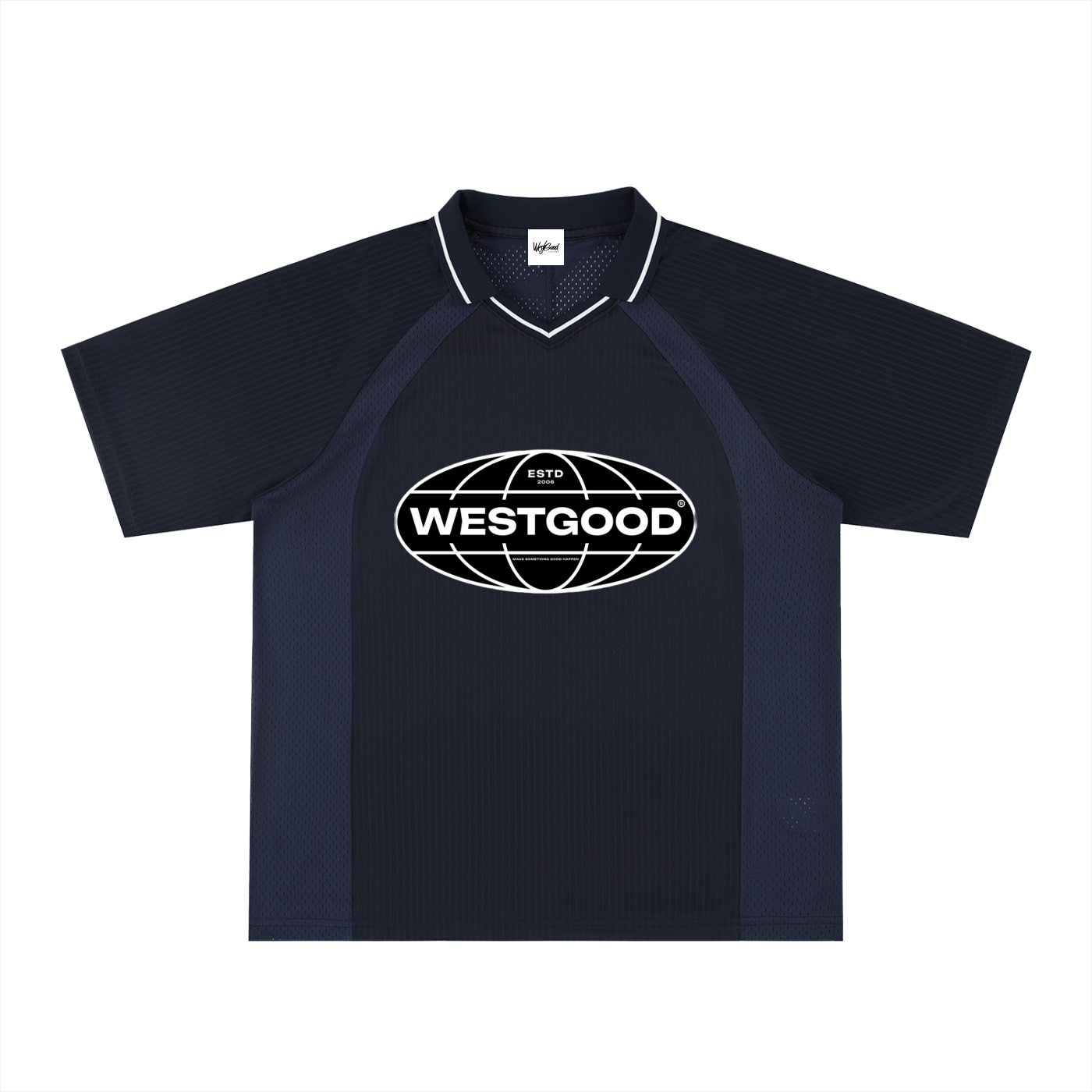 Striped V-Neck Soccer Jersey