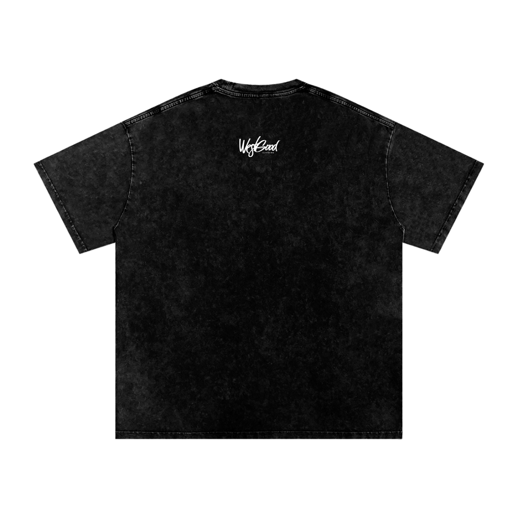 Snow Washed Oversized Cotton T-Shirt