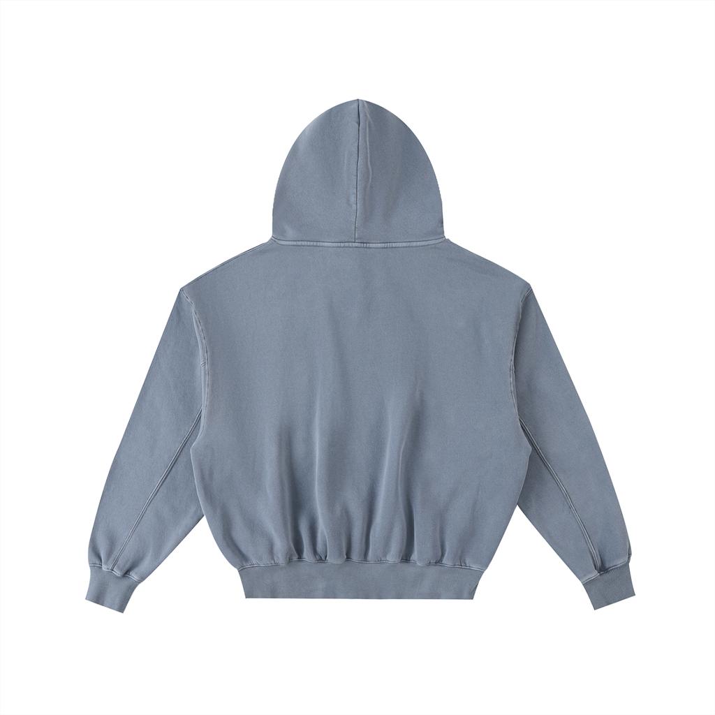 WESTGOOD 3D Frayed Enzyme Washed Fleece Hoodie
