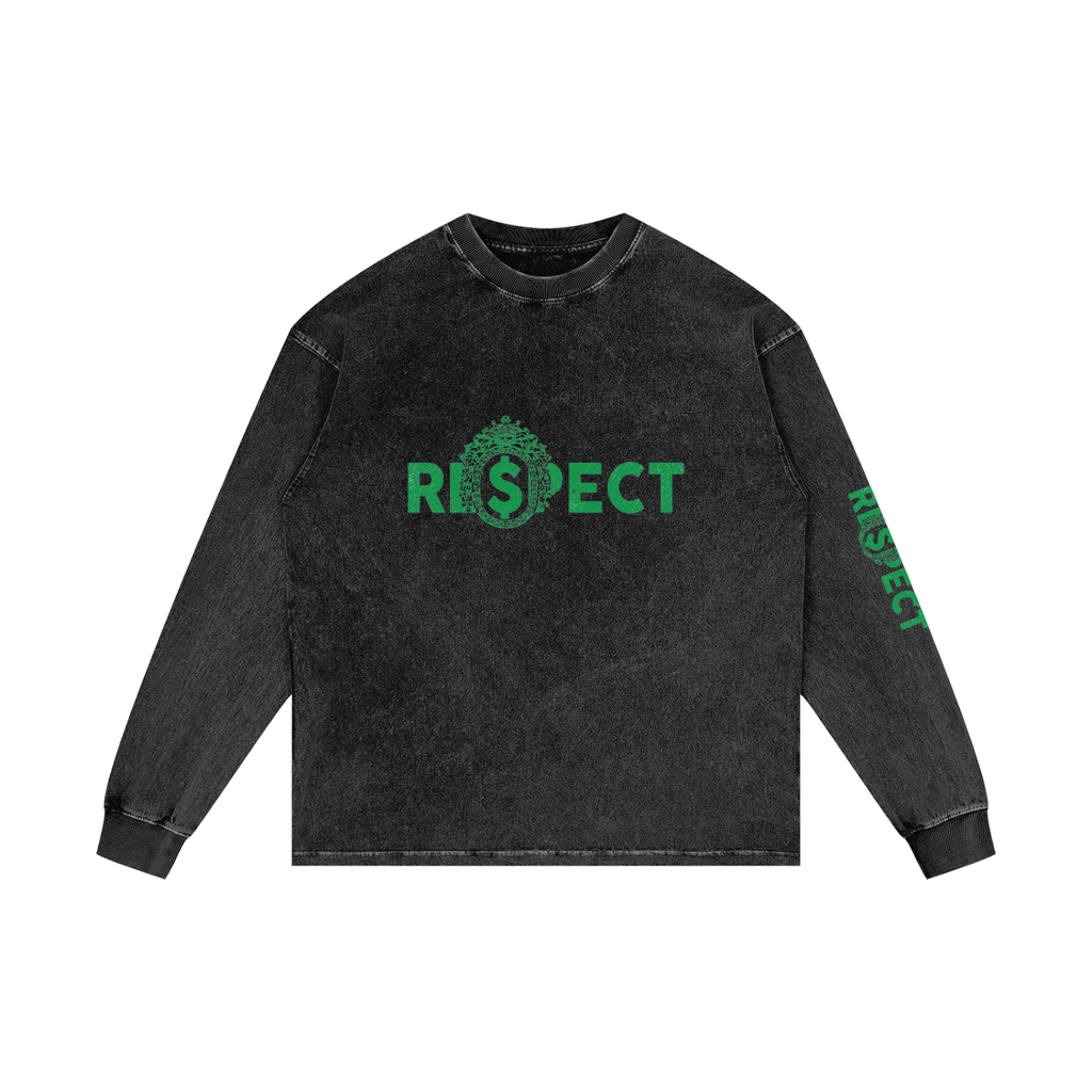 Acid Wash Oversize Long Sleeve T-Shirt