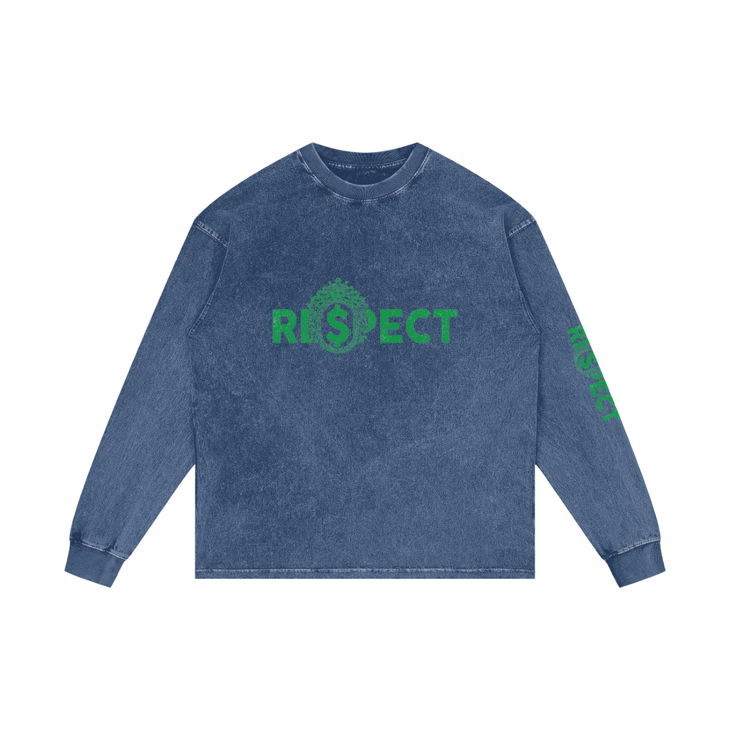 Acid Wash Oversize Long Sleeve T-Shirt
