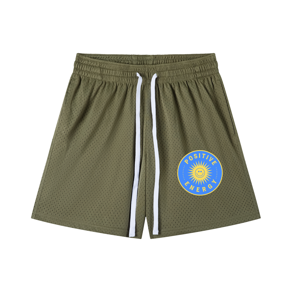 Positive Energy Mesh Drawstring Shorts