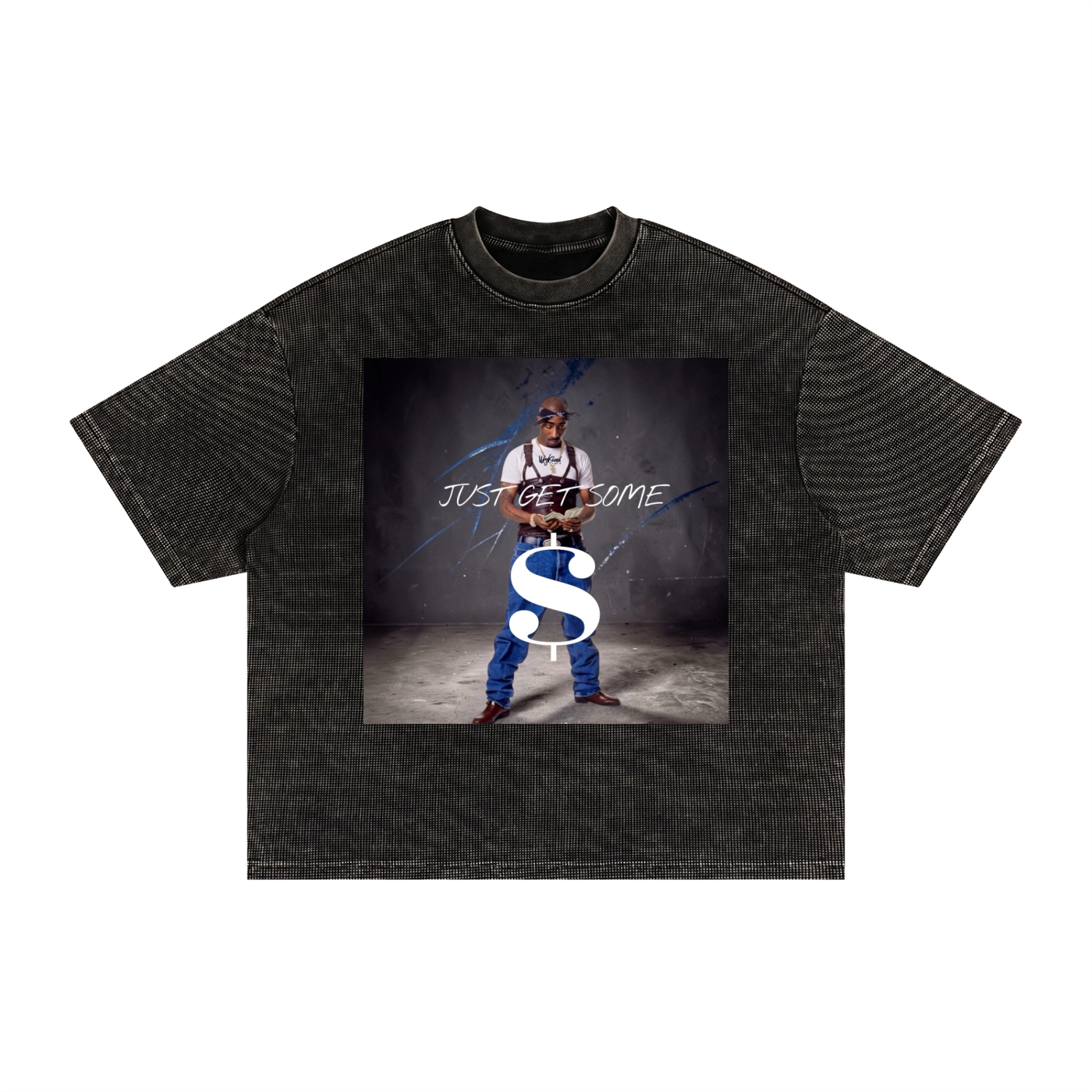 Textured Waffle Washed Boxy T-Shirt