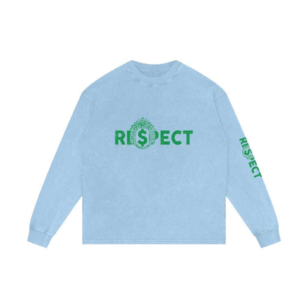 Acid Wash Oversize Long Sleeve T-Shirt