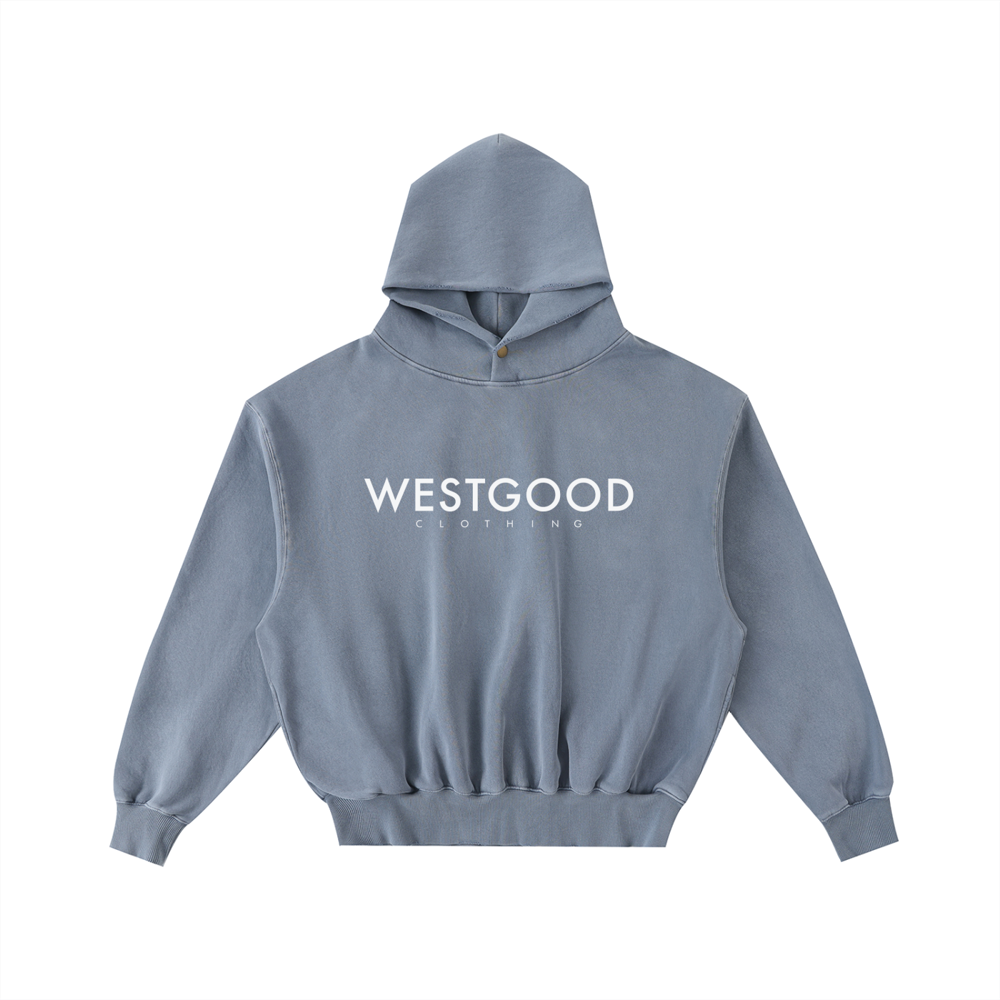 Frayed Enzyme Washed Fleece Hoodie