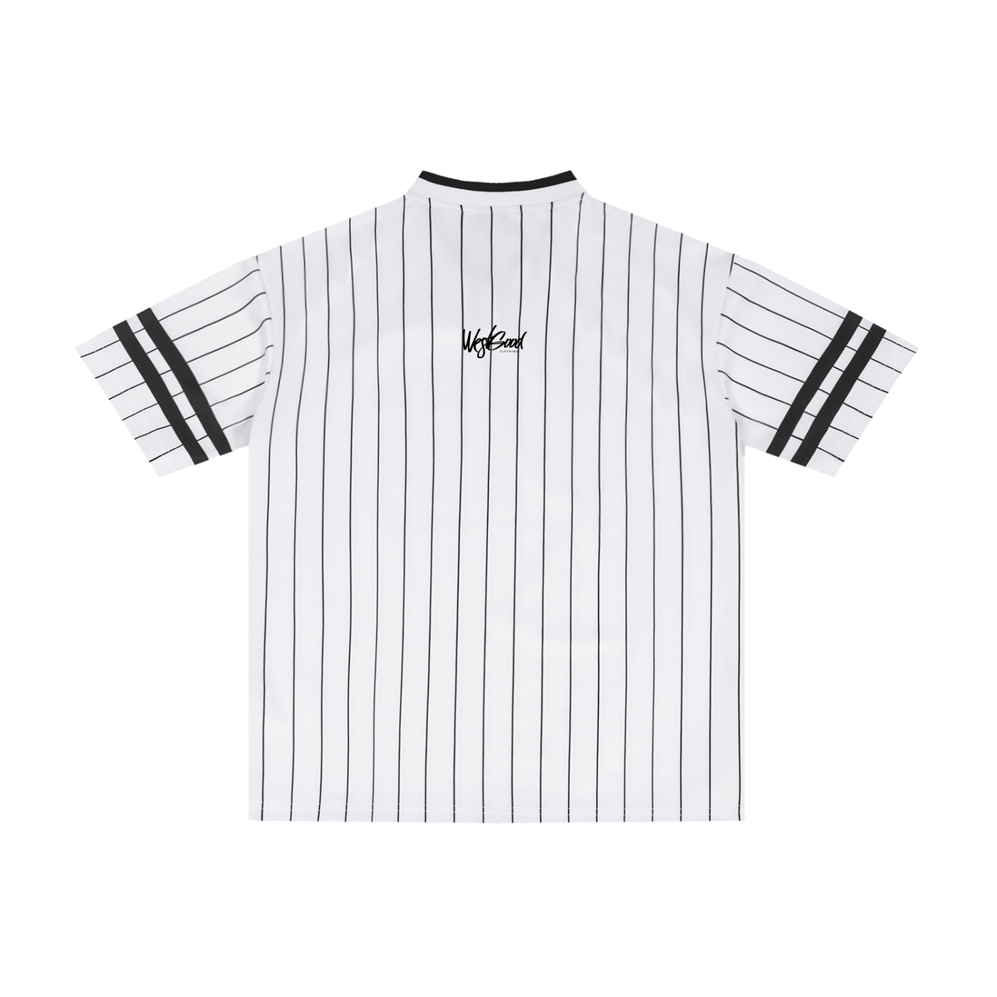 Unisex Striped Loose V-Neck T-Shirt