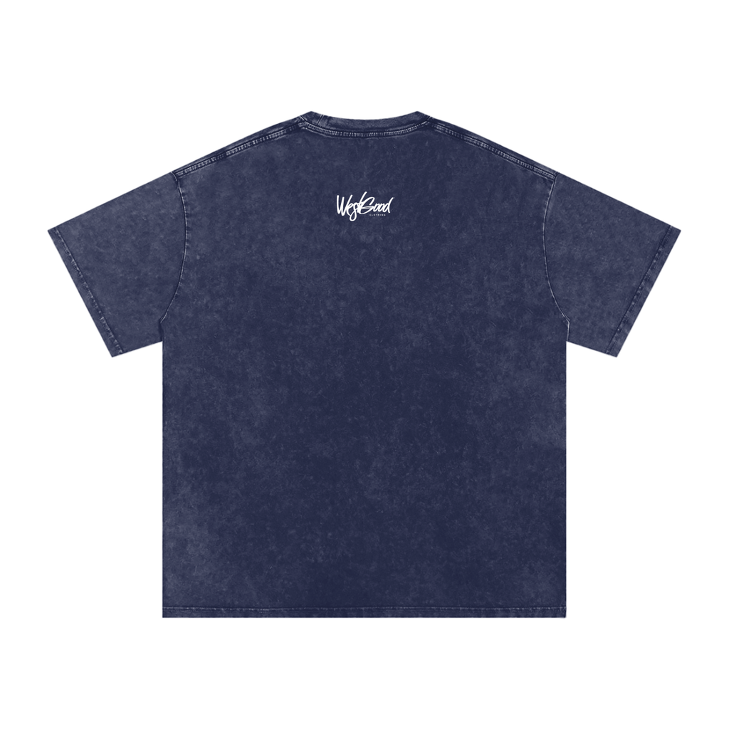 Snow Washed Oversized Cotton T-Shirt