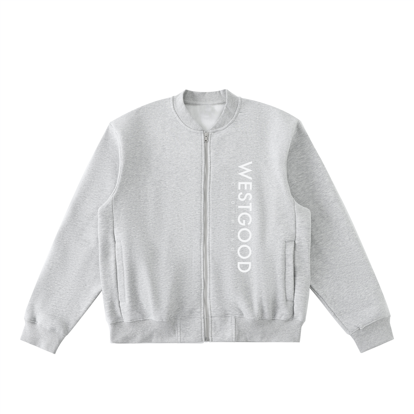 Essential Zip-Up Fleeced Varsity Jacket