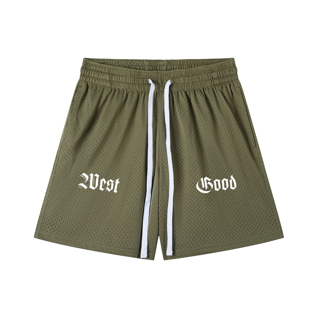 Mesh Drawstring Shorts