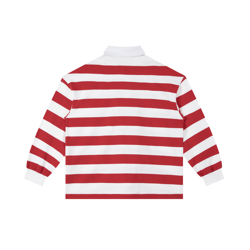 WESTGOOD Color Block Stripe Polo Shirt