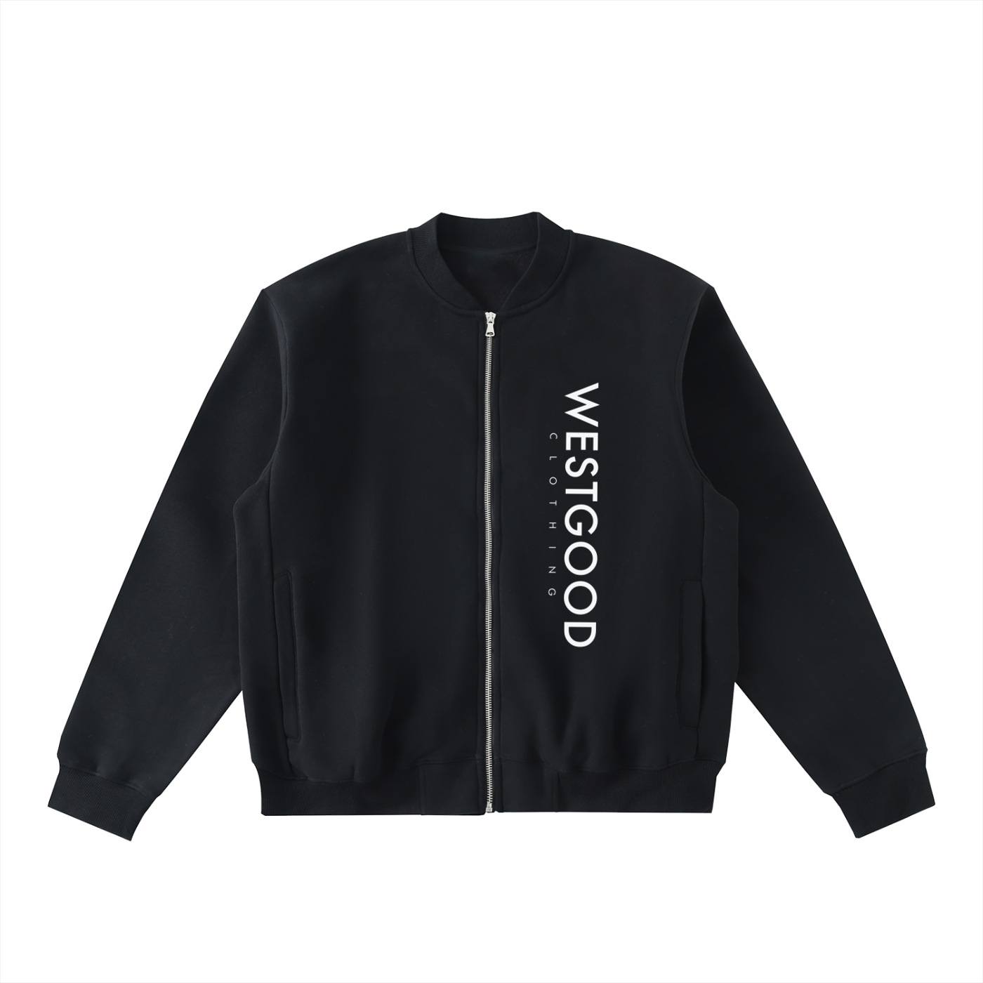 Essential Zip-Up Fleeced Varsity Jacket