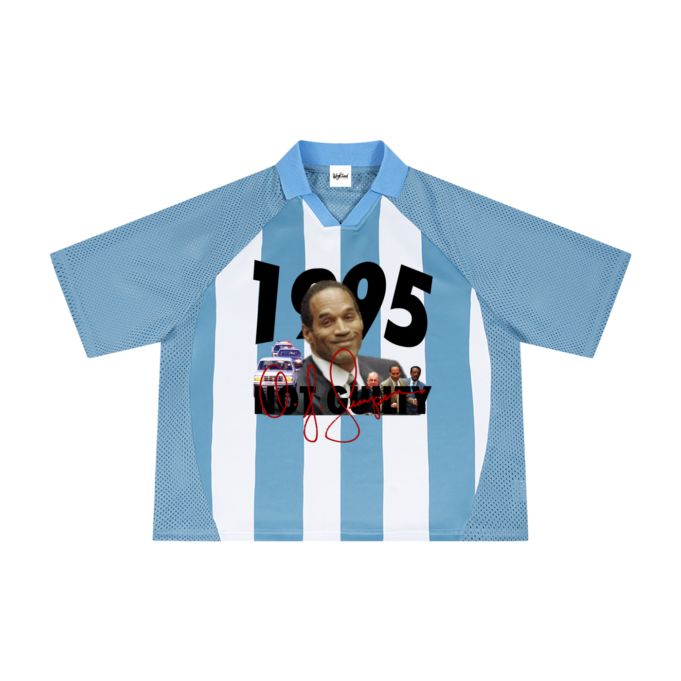 Unisex Striped Mesh Boxy Soccer Jersey